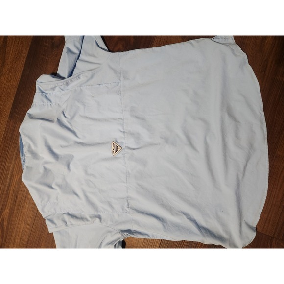 Columbia PFG Fishing Shirt Mens XL Blue Long Sleeve Vented Performance Outdoor - Picture 4 of 6
